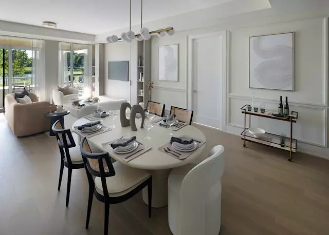 Royal Bayview dining and living area